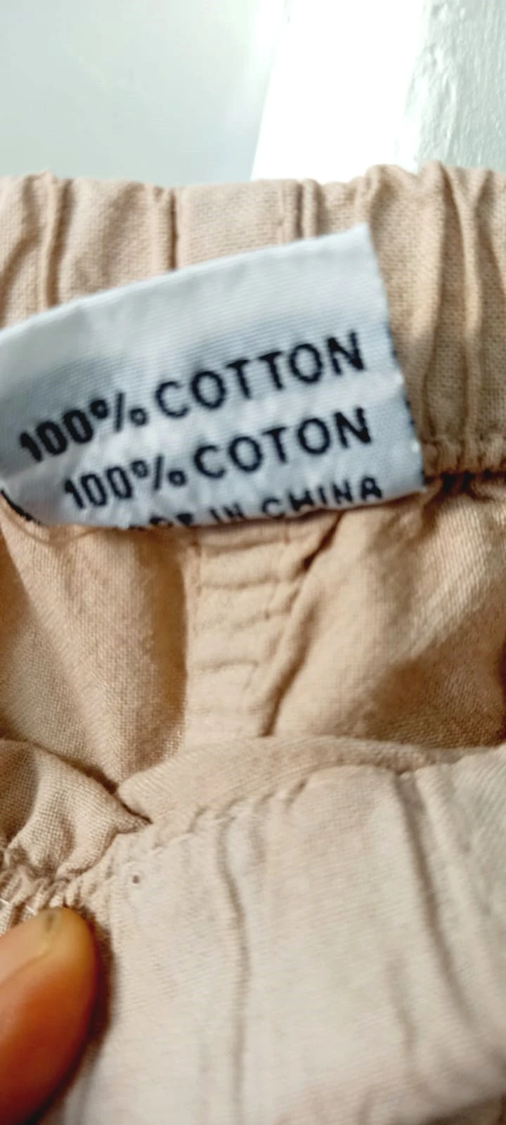 calça leve tamanho G bege 100% algodão NOVO – photo 2